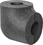Image of Product. Front orientation. Pipe Insulation. Chemical-Resistant Cellular Glass Pipe Insulation, Slit 90° Elbows.