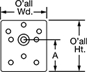 Image of Attribute. Front orientation. Contains Annotated. Face-Mount Compact AC Gearmotors.