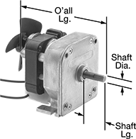 Image of Product. Front orientation. Contains Annotated. Electric Gearmotors. Base/Face-Mount Compact AC Gearmotors.