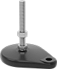 Stay-Put Swivel Leveling Mounts with Threaded Stud and Offset Hole