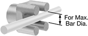 Image of ProductInUse. Front orientation. Contains Annotated. Knobs. Machinable-Hub Bar Knobs.