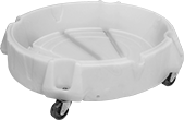 Image of Product. Front orientation. Drum Dollies. Spill-Control Drum Dollies, Solid, Textured Platform.