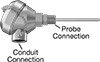 Threaded Thermocouple Probe Transmitters for Liquids and Gases