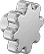 Image of Product. Style 8. Front orientation. Style 8. Machinable-Hub Knobs, Eight-Arm Grip.
