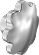 Image of Product. Style 31. Front orientation. Eight-Arm Grip. Threaded-Hole Knobs, Style 31.