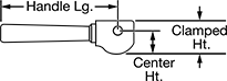 Image of Attribute. Front orientation. Contains Annotated. Create-Your-Own Heavy Duty Cam Handles, Threaded-Stud Mount.