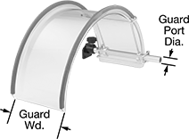 Image of Product. Front orientation. Contains Annotated. Chip Guards. Lathe Chip Guards.