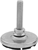 Vibration-Damping Leveling Mounts with Threaded Stud
