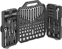 Image of Product. Front orientation. Tool Sets. Economy Socket and Wrench Sets, 150 Pieces.