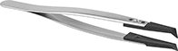 Image of Product. Front orientation. Tweezers. Replaceable-Tip Tweezers, Bent Round Tips.