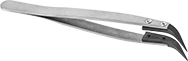 Image of Product. Front orientation. Tweezers. Replaceable-Tip Tweezers, Curved Pointed Tips.