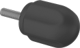 Image of Product. Style 2. Front orientation. Style 2. Comfort-Grip Threaded-Stud Knobs, Ribbed Grip.