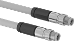 Image of Product. D-Coded Plug × D-Coded Plug. Front orientation. Ethernet Cords. Ethernet Cords with M8 Connectors, Straight End, Plug, D Code.