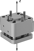 Image of Product. Front orientation. Contains Annotated. Gripper Compensation Devices. Robot-Ready Gripper Compensation Devices, Z Compensation Axis.