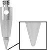 Image of Product. Top orientation. Contains Inset. Probe Styli. Probe Styli for Threads and Lines, Tungsten Carbide Point-End Styli, Round Tip.