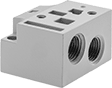 Image of Product. Front orientation. Directional Control Valves. Modular Air Directional Control Valves with Air Manifolds, Single Station Bases.