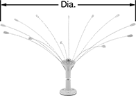 Image of Product. Front orientation. Contains Annotated. Animal Repellents. Bird Repellent Arms.