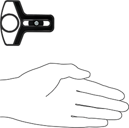 Image of Product. Side1 orientation. Contains SizingReference. M6 x 1 mm Thread Size Side Clamp for Parts Inspection.
