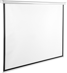 Image of Product. Front orientation. Projection Screens. Hanging Mount.