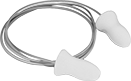 Image of Product. Top orientation. Earplugs. Earplugs , Cord, Flared Bullet.