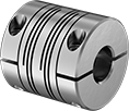Image of Product. Front orientation. Flexible Shaft Couplings. Clamping Precision Flexible Shaft Couplings, Spiral Cut.
