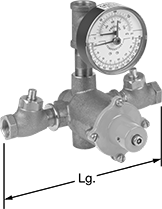 Image of Product. Front orientation. Contains Annotated. Mixing Valves. Mixing Valves for Shower and Eye Wash Stations .