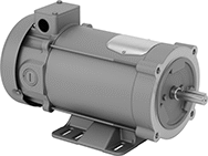 Image of Product. Front orientation. Electric Motors. Base/Face-Mount DC Motors , Totally Enclosed Fan-Cooled (TEFC) Motor Enclosure.