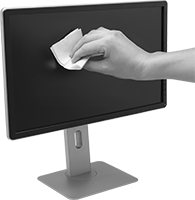 Image of ProductInUse. Front orientation. Computer Screen Cleaners.