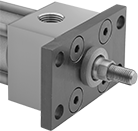 Image of System. Front/Rear
Flange. Front orientation. Hydraulic Cylinder Mounts. Hydraulic Cylinder Front/Rear Flanges.
