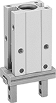 Image of Product. SMC. Front orientation. Pick-and-Place Grippers. Air-Powered Pick-and-Place Grippers, Double Acting, SMC.