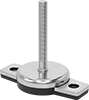Stay-Put Swivel Leveling Mounts with Threaded Stud and Offset Hole