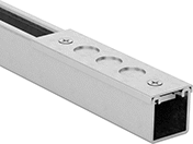 Image of ProductInUse. Knockout Plate Shown Installed. Front orientation. Strut Channel Framing and Fittings. Strut Channel Knockout Plates.