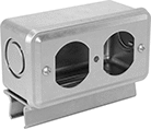 Image of Product. Front orientation. Strut Channel Framing and Fittings. Strut Channel Outlet Boxes, Snap In.