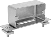 Image of Product. Front orientation. Strut Channel Framing and Fittings. Strut Channel Outlet Boxes, Screw On.