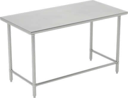 Image of Product. Back orientation. Stainless Steel Table, Stationary, 36" Height, 60" Width x 30" Depth .
