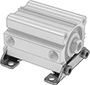 Image of ProductInUse. Front orientation. Air Cylinder Mounts. Flexible-Mount Air Cylinders, Foot-Bracket Actuator Connection.