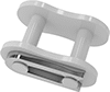 Image of Product. Connecting Link. Front orientation. Roller Chain and Links. Dry-Running Roller Chain and Links, Connecting Links.