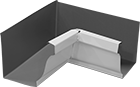 Image of Product. Front orientation. Gutters. Corners, Painted Aluminum, Inside Corner.