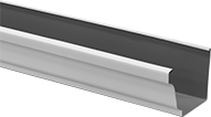 Image of Product. Front orientation. Gutters. Gutters, Painted Aluminum.