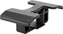 Image of Product. 2 Openings. Front orientation. Strut Channel Framing and Fittings. Strut Channel Cable Tie Mounts, For 1 5/8" Channel Width, Black Nylon, 2 Openings.