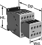 Image of Product. Front orientation. Contains Annotated. Safety Relays. Safety Relays, SIL 3, PLe, CAT IV, 600V Max. System Safety Rating—DIN-Rail and Surface Mount.
