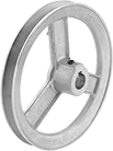 Image of Product. Zinc, Spoked Body. Front orientation. Zinc. V-Belt Drive Pulleys, Spoked Body.