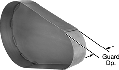 Image of Product. Front orientation. Contains Annotated. Chain and Belt Drive Guards.