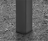 Image of ProductInUse. Front orientation. ZoomedIn view. Mailbox Posts. In-Ground Posts.