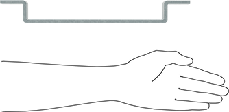 Image of Product. Side1 orientation. Contains SizingReference. Strut Channel Handle.