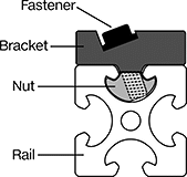 Image of System. Front orientation. Contains Annotated. Locking-Slotted Framing and Fittings. Heavy Duty Locking-Slotted Framing and Fittings.