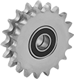 Image of Product. Front orientation. Idler Sprockets. For Double Strand, Ball Bearing.