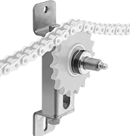 Image of ProductInUse. Front orientation. Chain and Belt Tensioners. Adjustable-Screw Roller Chain and Belt Tensioners.