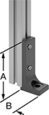 Image of ProductInUse. Front orientation. Contains Annotated. Locking-Slotted Framing and Fittings. Heavy Duty Locking-Slotted Framing and Fittings, Feet.