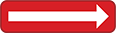 Image of Product. Front orientation. Signs. Exit Signs, Arrow (Left, Right)—Red with White Message.